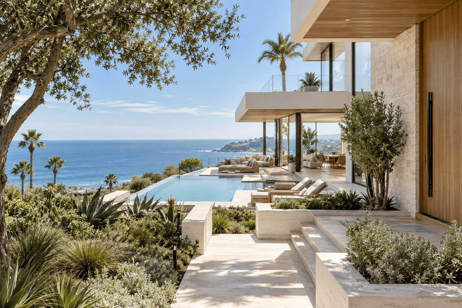 Architectural concept of a contemporary coastal residence